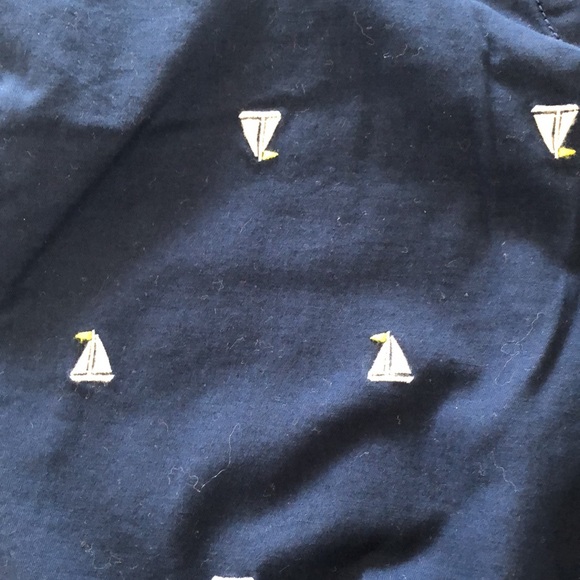 Talbots Weekend Chino Navy With Embroidered Sailboats Size 10 Petite - Picture 5 of 5